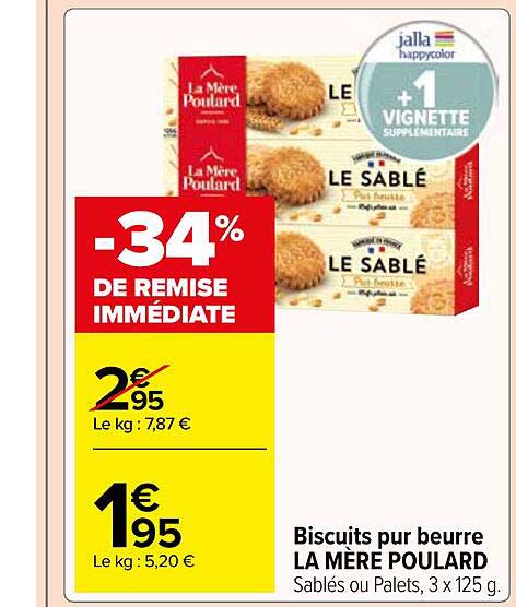 biscuits pur beurre la mère poulard