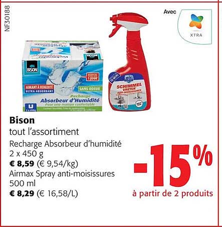 bison recharger absorbeur d'humidité ou airmax spray anti-moisissures