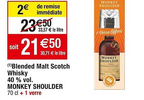 blended malt scotch whisky 40% vol. monkey shoulder