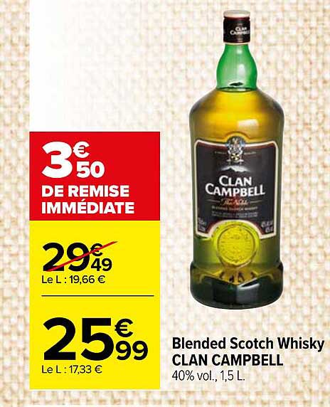 blended scotch whisky clan campbell