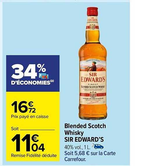 blended scotch whisky sir edward's