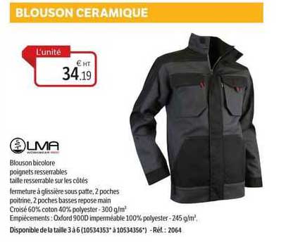 blouson céramique lma