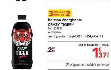 boisson énergisante crazy tiger