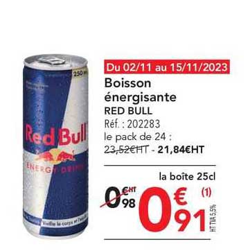 boisson énergisante red bull