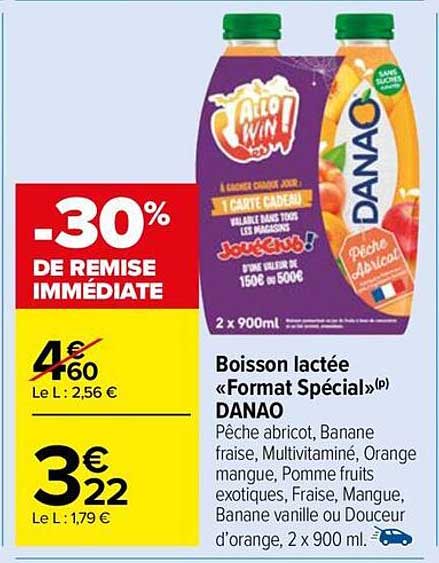 boisson lactée «format spécial» danao