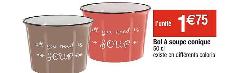 bol à soupe conique