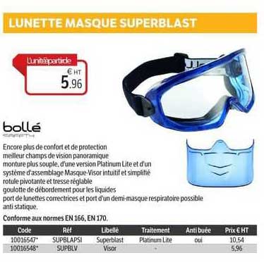 bollé  lunettte masque superblast