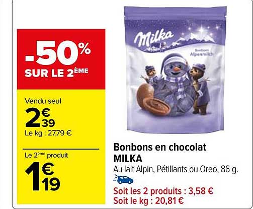 Bonbons En Chocolat Milka