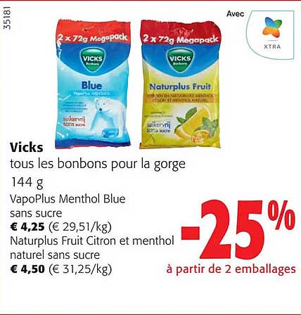 bonbons pour la gorge vicks
