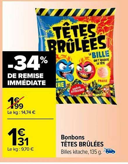 bonbons têtes brûlées
