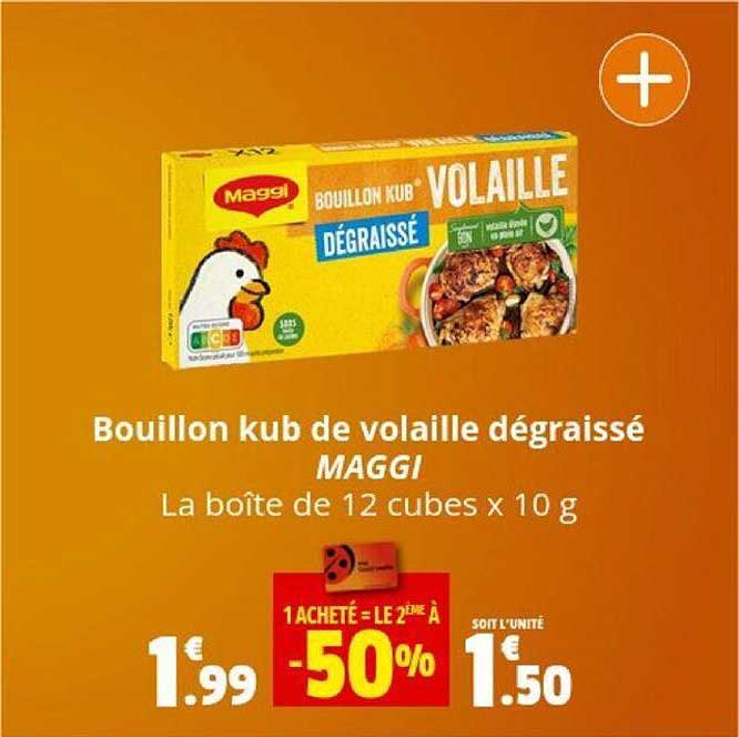 Bouillon Kub De Volaille Dégraissé Maggi