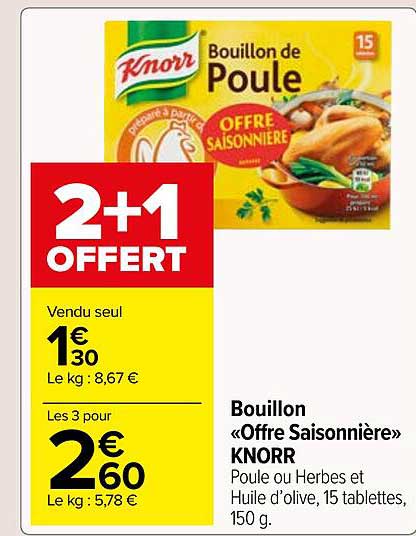 bouillon «offre saisonnière» knorr