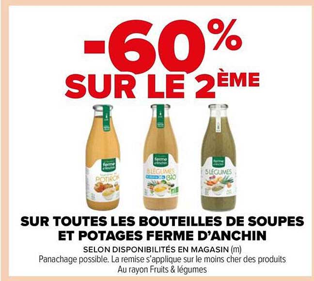 bouteilles de soupes et potages ferme d'anchin