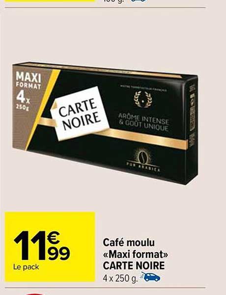 Café Moulu «maxi Format» Carte Noire