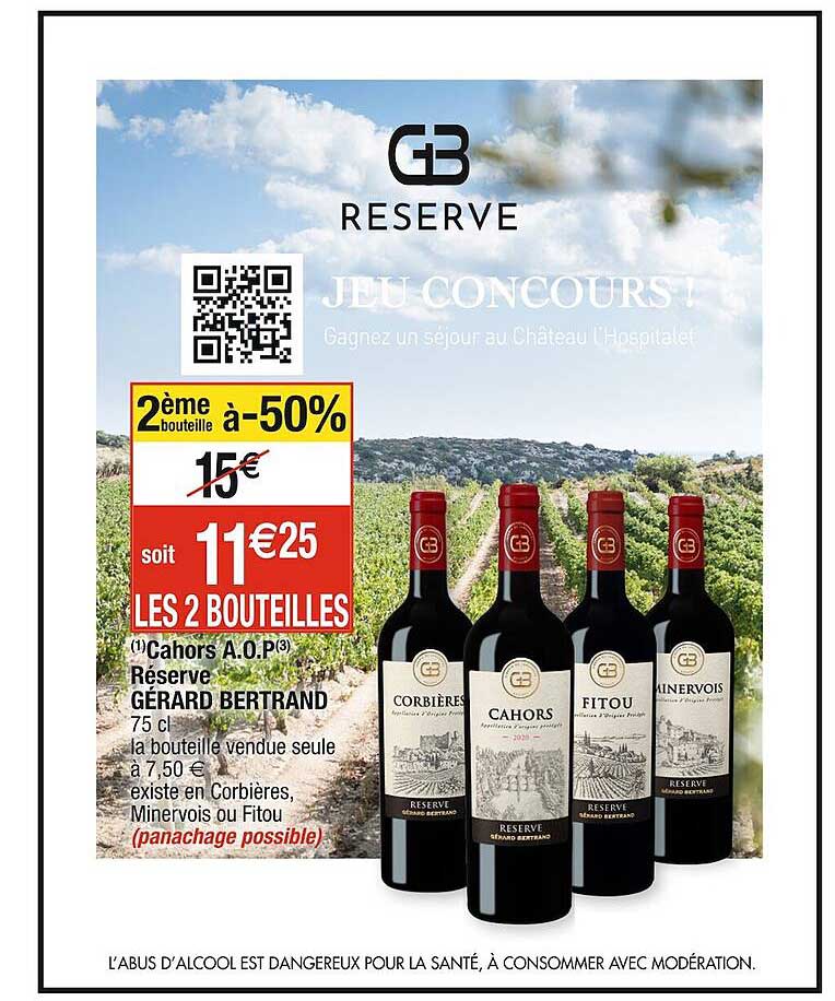 cahors aop réserve gérard bertrand