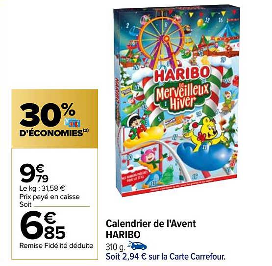 calendrier de l'avent haribo