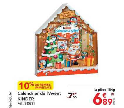 calendrier de l'avent kinder