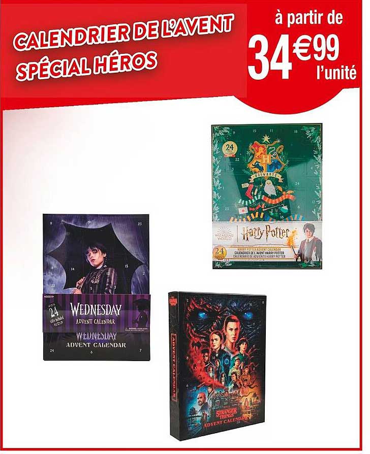 calendrier de l'avent spécial héros
