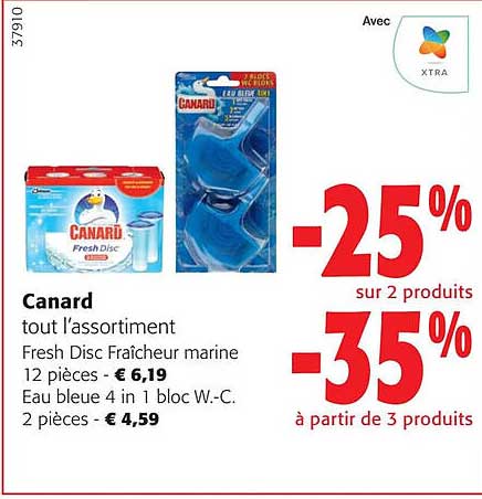 canard fesh disc fraîcger marine ou eau bleue