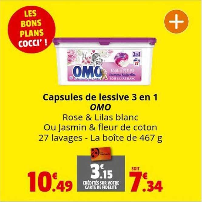 capsules de lessive 3in1 omo