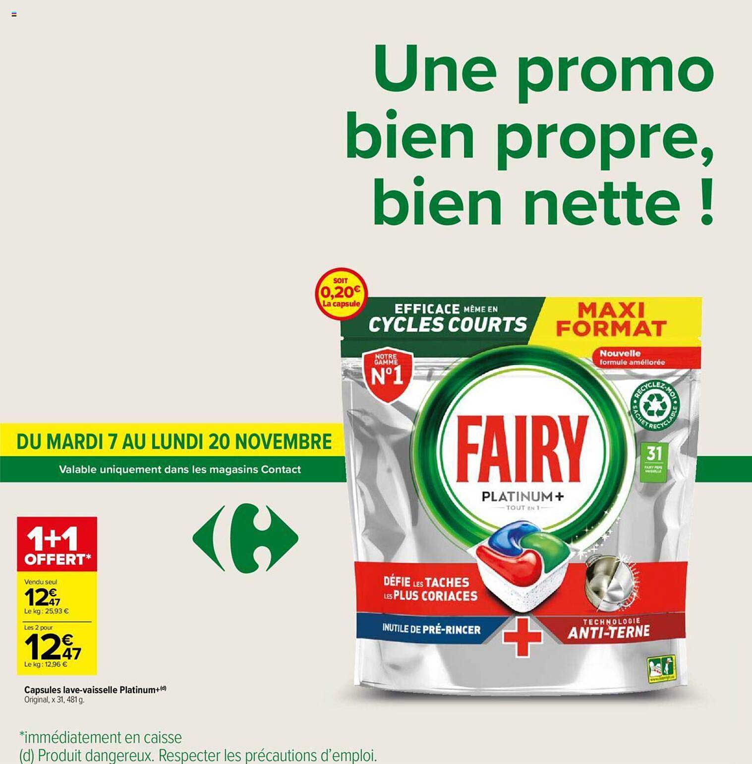 capsules lave-vaisselle platinum+ fairy