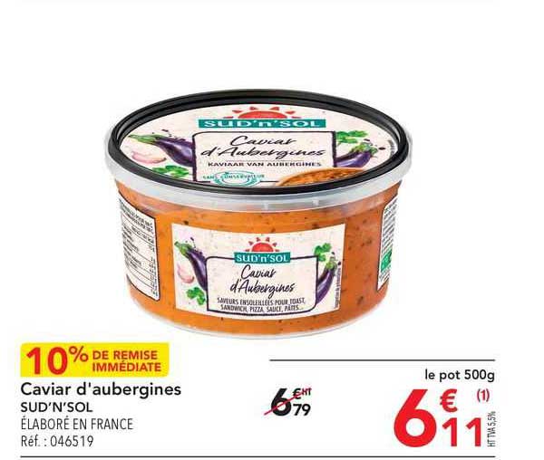 caviar d'aubergines sud'n'sol