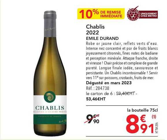 chablis 2022 émile durand
