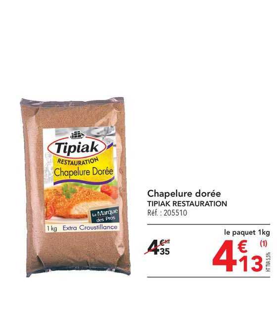 chapelure dorée tipiak restauration