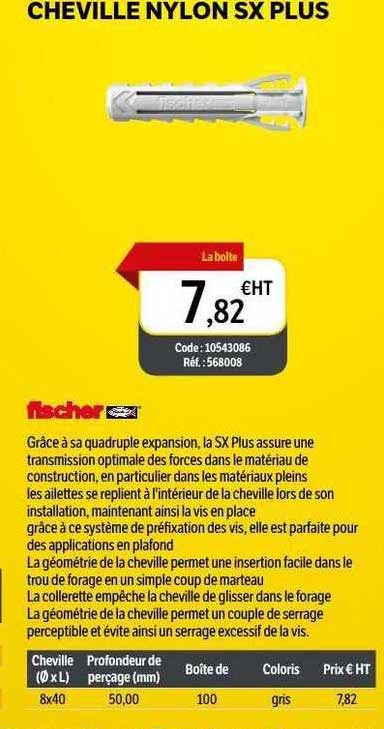 cheville nylon sx plus fischer