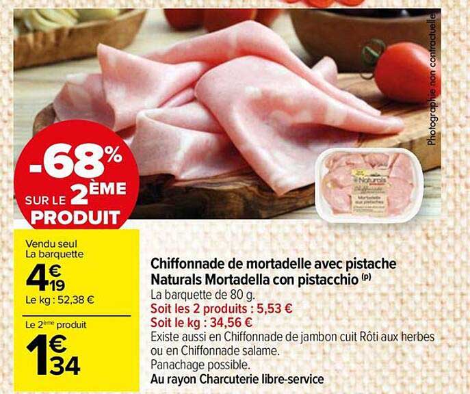 chiffonnade de mortadelle avec pistache naturals mortadelle con pistacchio