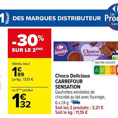 choco délicious carrefour sensation