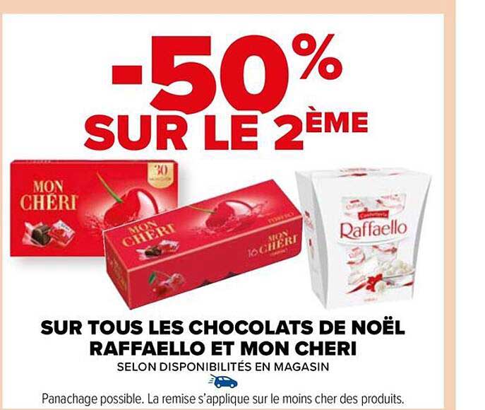 chocolats de noël raffaello et mon chéri
