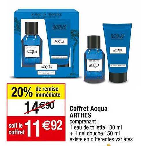 coffret acqua arthes