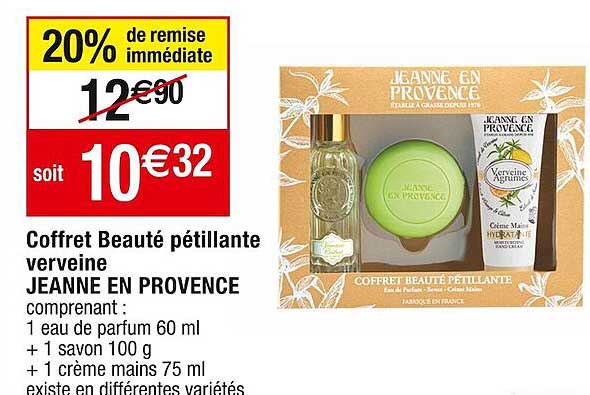 coffret beauté pétillante verveine jeanne en provence