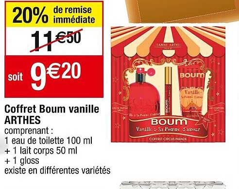 coffret boum vanille arthes