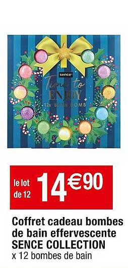 coffret cadeau bombes de bain effervescente sence collection