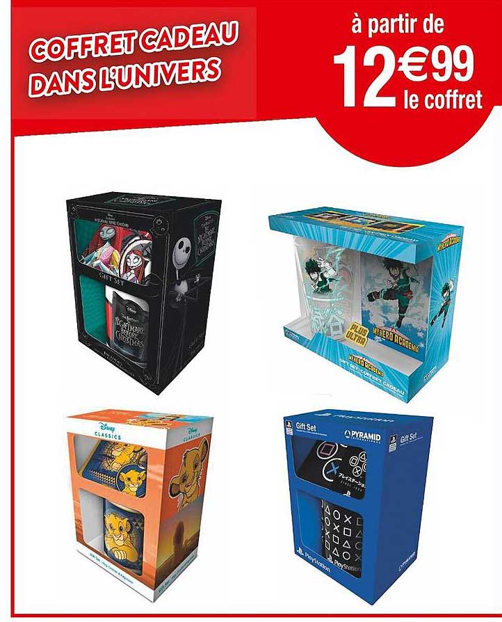 coffret cadeau dans l'univers