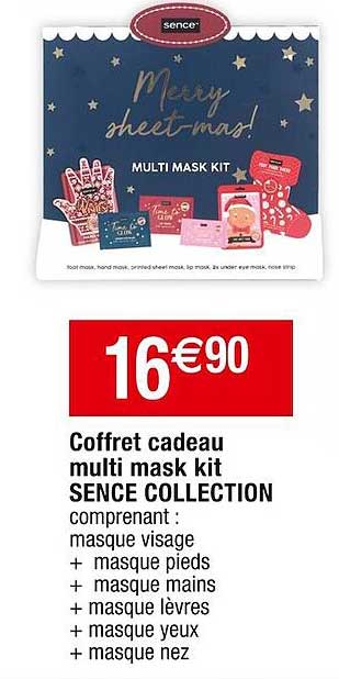 coffret cadeau multi mask kit sence collection