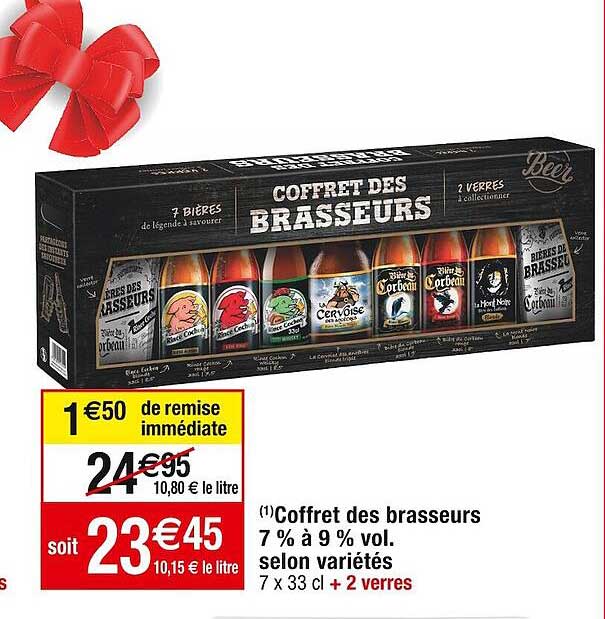 coffret des brasseurs 7% à 9% vol. selon variétés