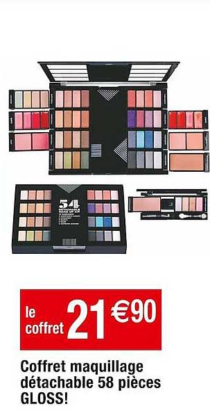 Coffret Maquillage Détachable 58 Pièces Gloss!