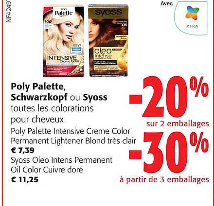 colorations pour cheveux poly palette, schwarzkopf ou syoss, syoss oleo intens permanent oil color cuivre doré