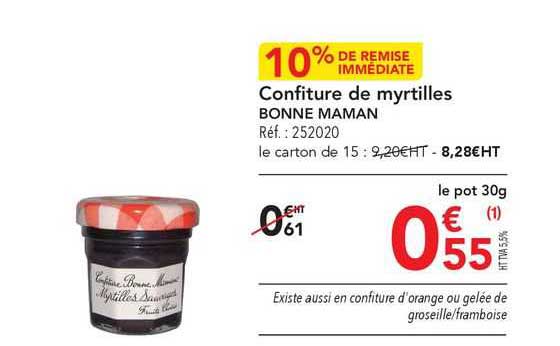 confiture de myrtilles bonne maman