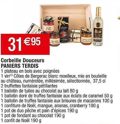 corbeille douceurs paniers terdis