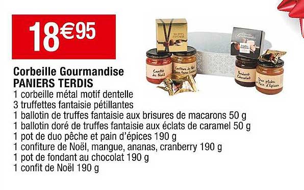 corbeille gourmandise paniers terdis