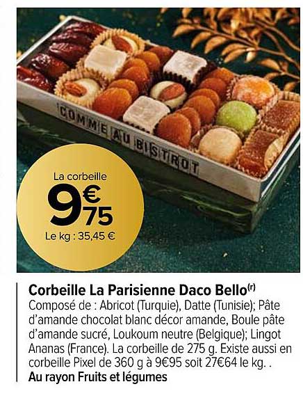 corbeille la parisienne daco bello