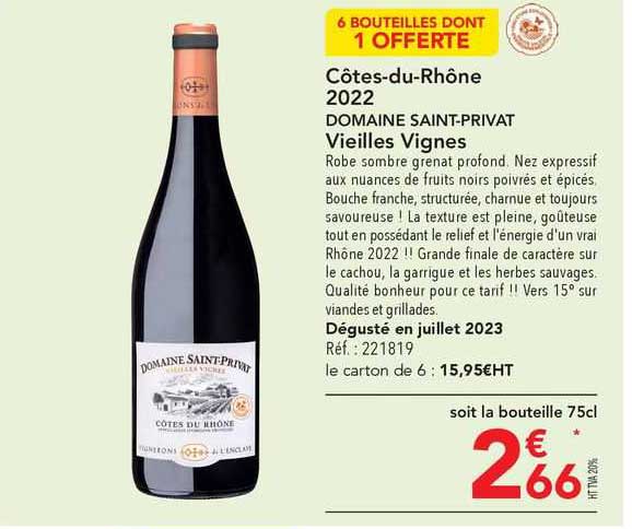 côtes-du-Rhône 2022 domaine saint-privat vieilles vignes