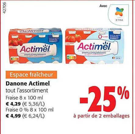 Danone Actimel L'assortiment