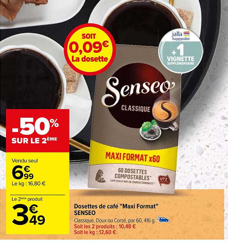 dosettes de café "maxi format" senseo