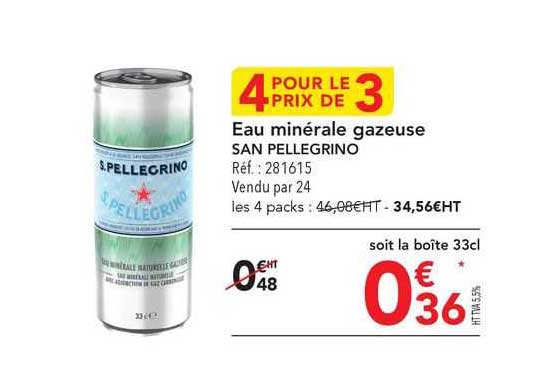 eau minérale gazeuse san pellegrino