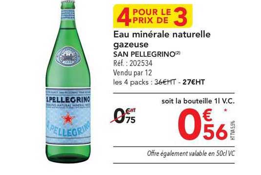 eau minérale naturelle gazeuse san pellegrino